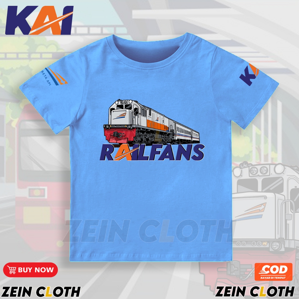 Kaos Anak KAI CC201 / Kaos Anak Gambar Lokomotif KAI CC201