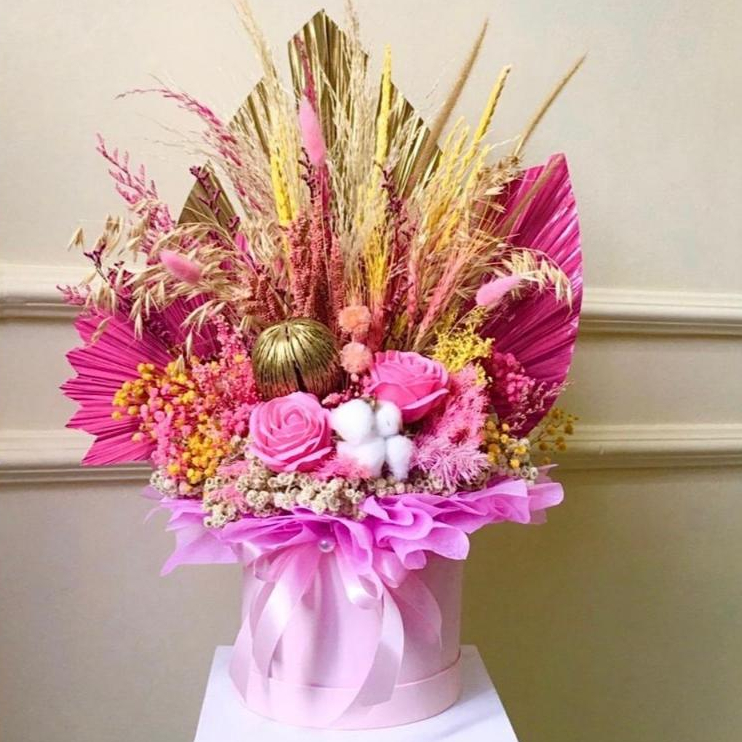 Bloombox Dried flower / Bloom box bunga kering / buket bouquet dried flower / flower in box