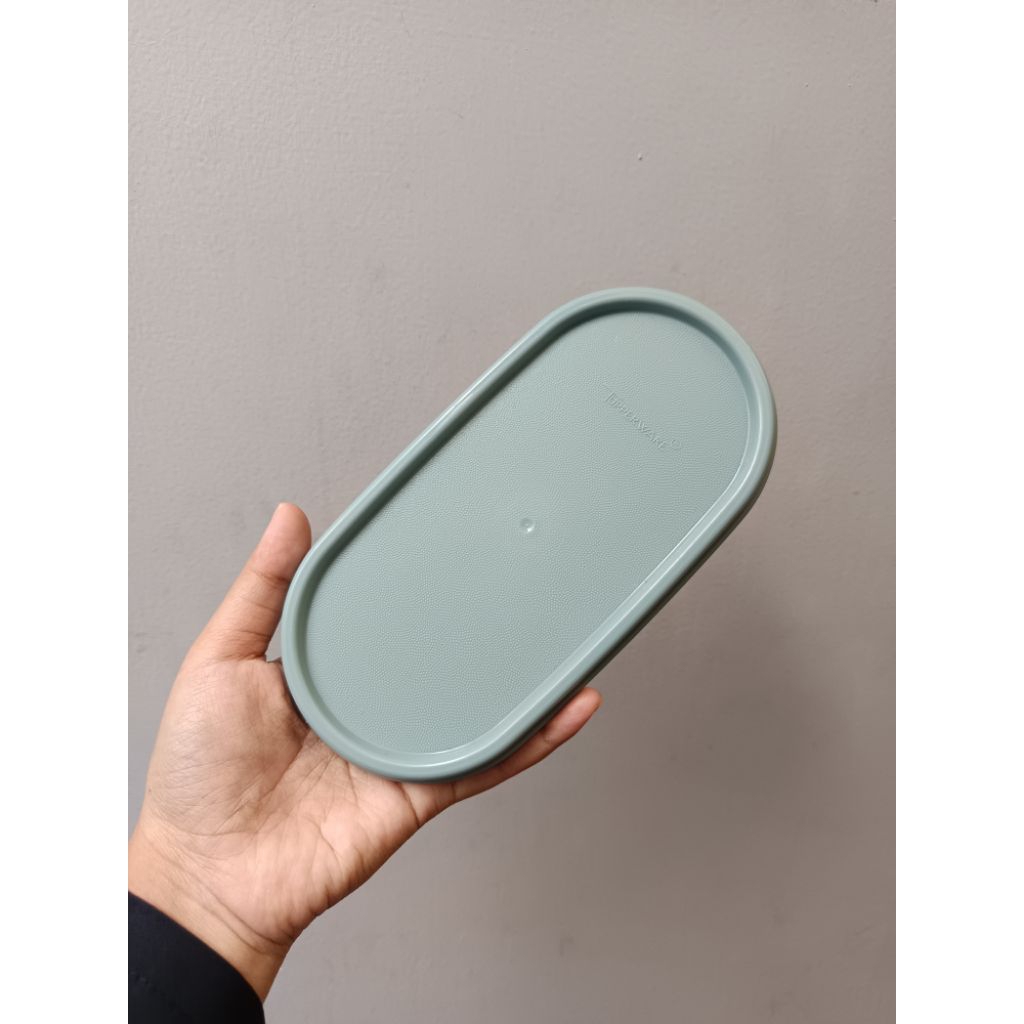 TUTUP OVAL ABU-ABU TUPPERWARE