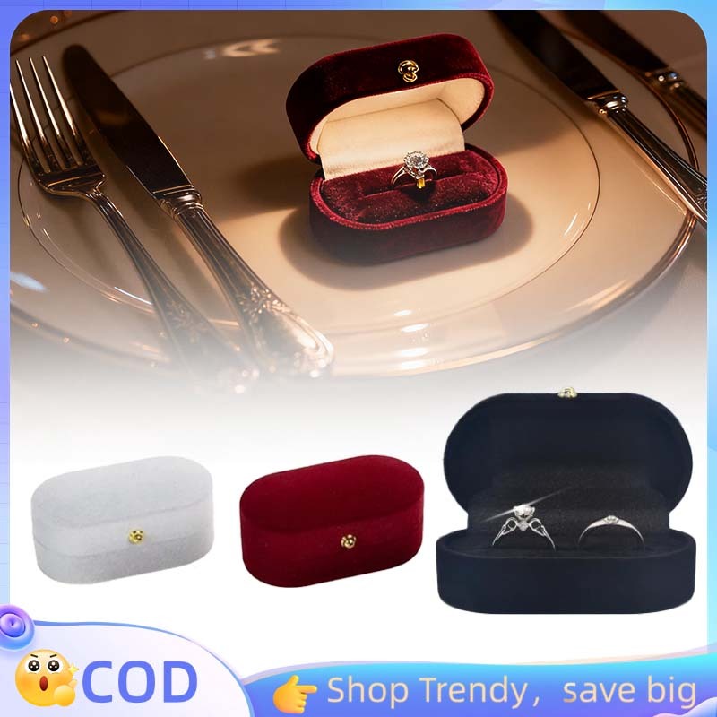 Ring Box Cincin Lamaran Kotak Cincin Kotak Cincin Pernikahan 2 Cincin Model Beludru Box