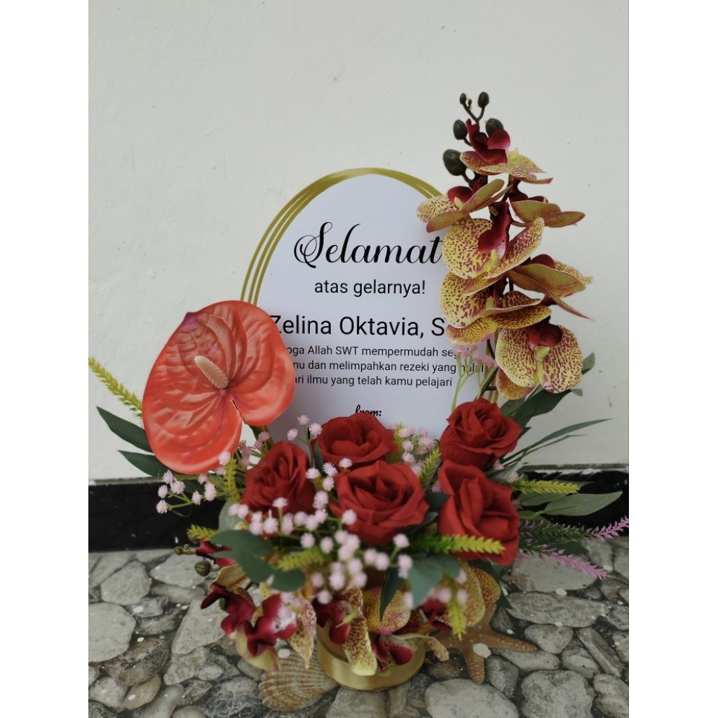 vas bunga ucapan bloom box akrilik vas anggrek akrilik Wonosobo