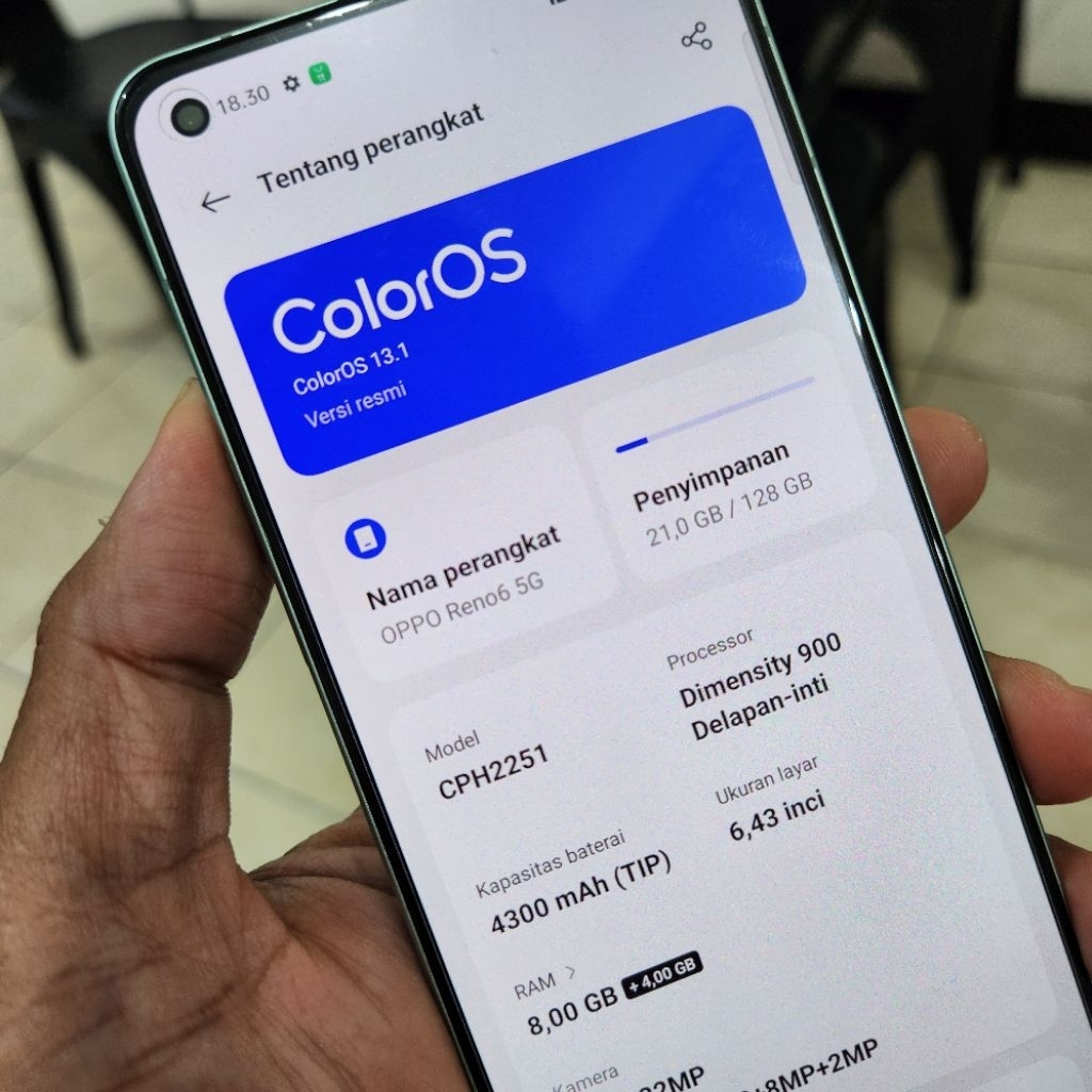 OPPO RENO6 5G 8/128GB ISTIMEWA HP Second Murah