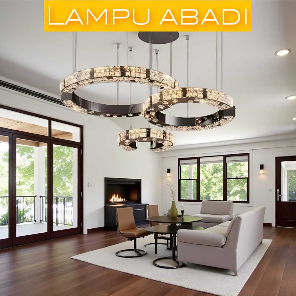 Lampu ABADI Lampu Gantung Ruang Tamu Kristal Mewah Lampu Ruang Makan Mewah Kamar Tidur