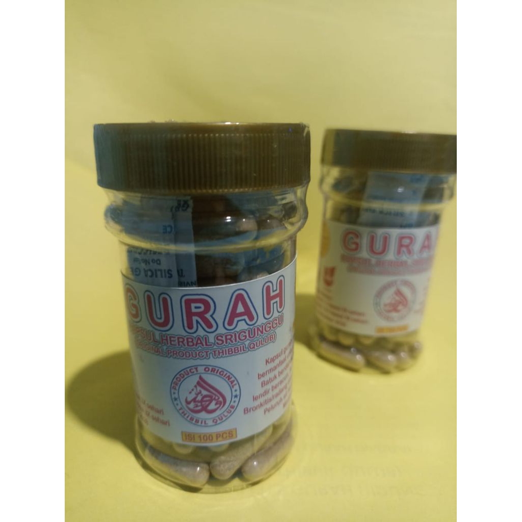 Kapsul Gurah Super  Kemasan Botol Isi 100 Kapsul, Pemerdu Suara / Jamu Para Penyanyi / Qori' / Majli
