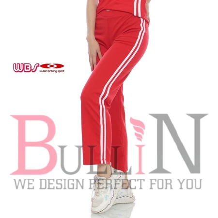 Celana Senam Bullin standar Dan Jumbo Celana Olahraga Wanita Putih Merah