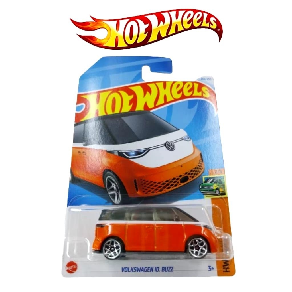 GOLDEN CARS - HOTWHEELS VOLKSWAGEN VW ID BUZZ ORANGE HW VANS