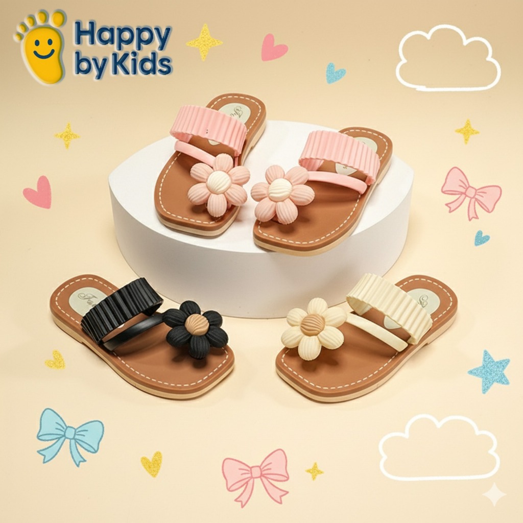 HAPPYBYKIDS 12.12 YN-809 Sandal Anak Prempuan Wanita Premium TK SD Cewe Kekinian Ringan Umur 3-8 Tah