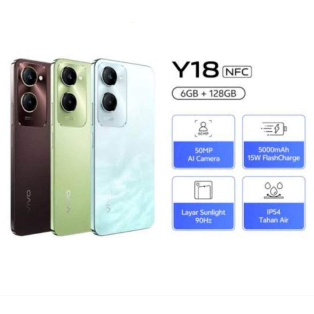 HP VIVO Y18 NFC RAM 6GB ROM 128GB - VIVO Y18 6/128GB  GARANSI RESMI