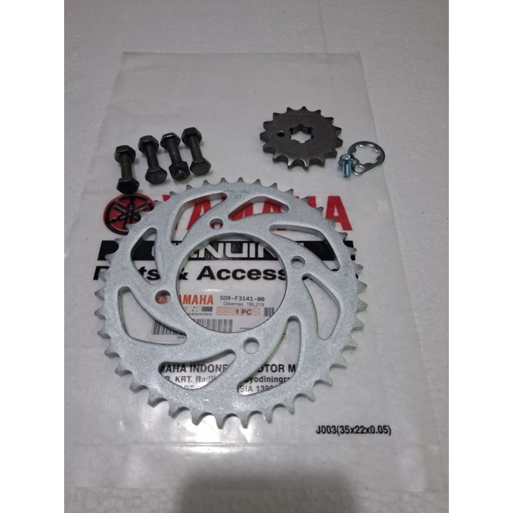 1 SET GEAR DEPAN BELAKANG JUPITER Z1 VEGA ZR  428. 40/15T