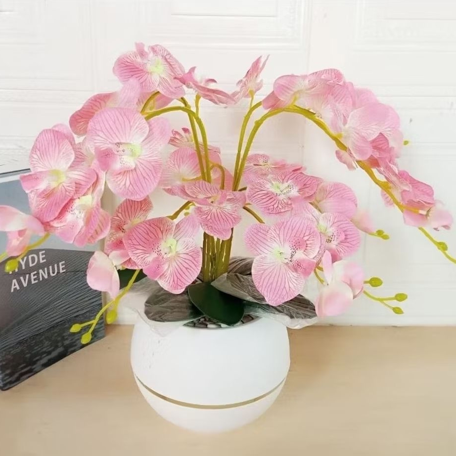 Bunga anggrek kainjumbo pot bola besar/bunga anggrek jumbo artificial