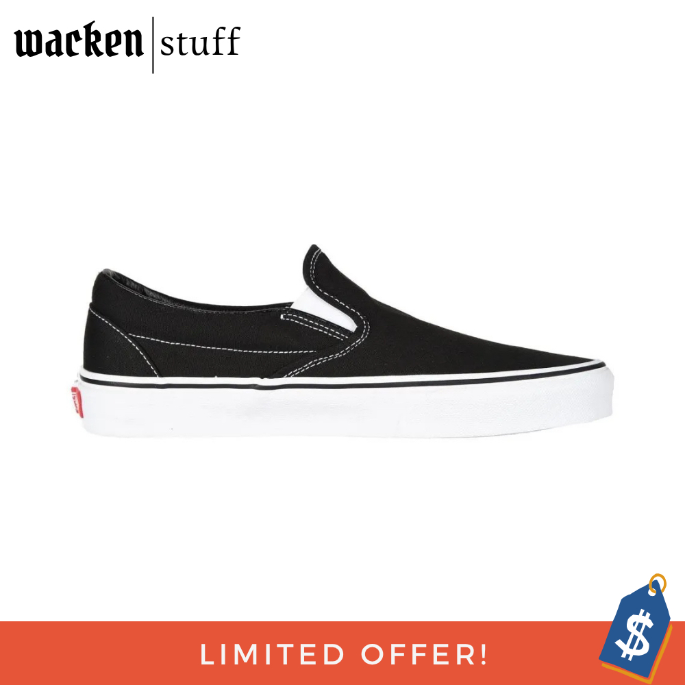 Vans Slip On Black White Resmi Navya