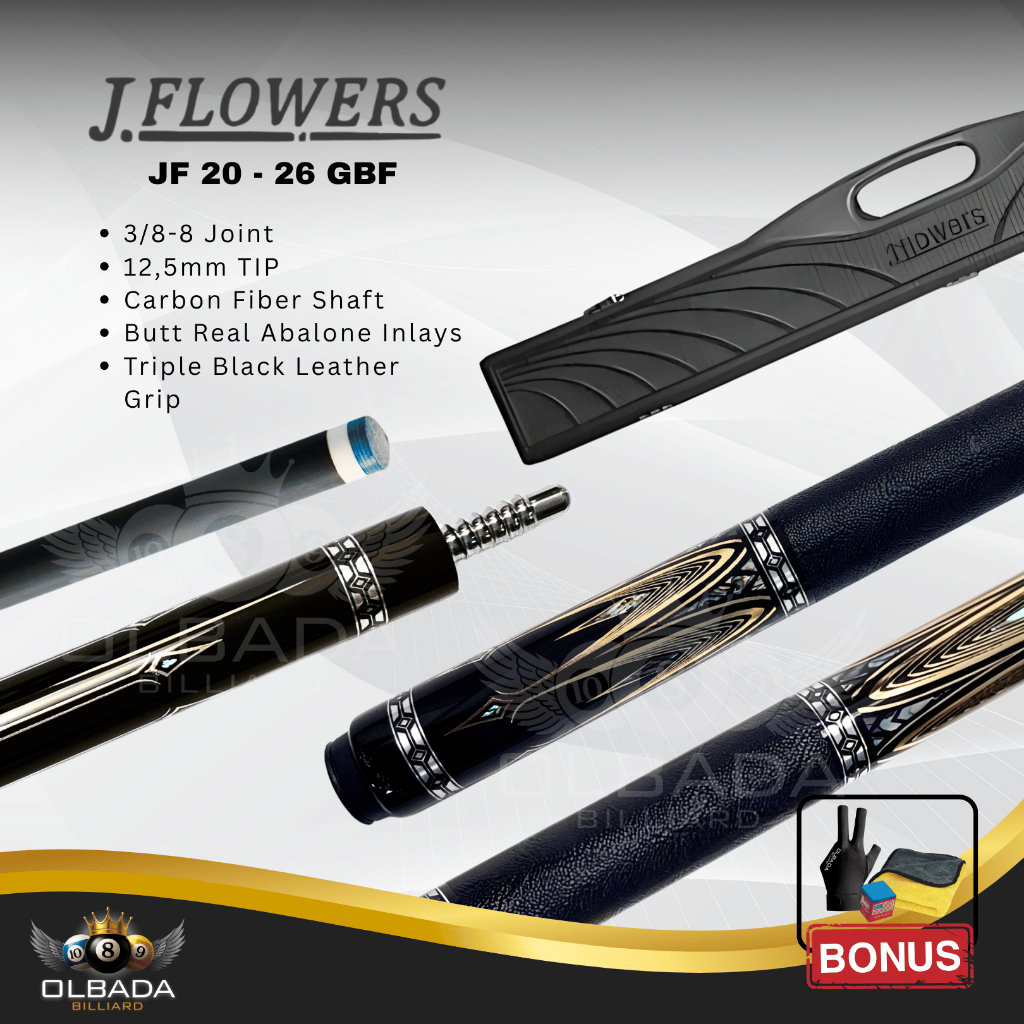 Stik Billiard JFlowers 20-26 GBF / Billiard Ball / Stik Play Bilyar