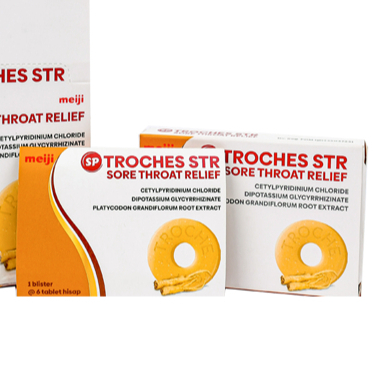 Sp Troches STR (Sore Throat Relief) Meiji 12's Tablet - Obat Sakit Tenggorokan / Obat Radang Tenggor