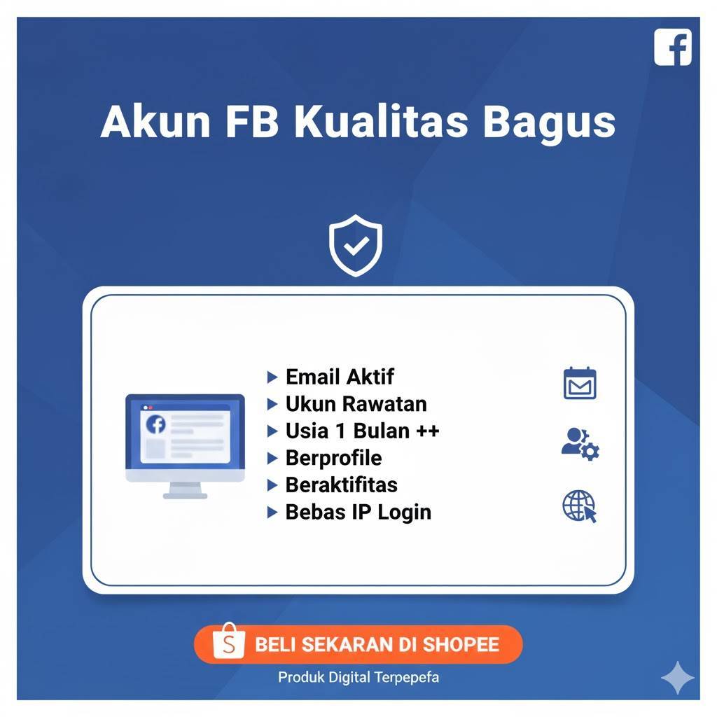 AKUN FB SPEK RAWATAN + A2F ON + OTP EMAIL AKTIF