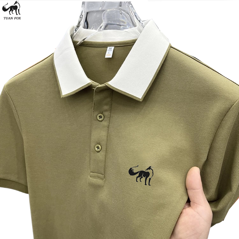 Tuan Fox polo shirt pria original Kaos Pria bordir Lengan Pendek kaos kerah kaos polos pria import k
