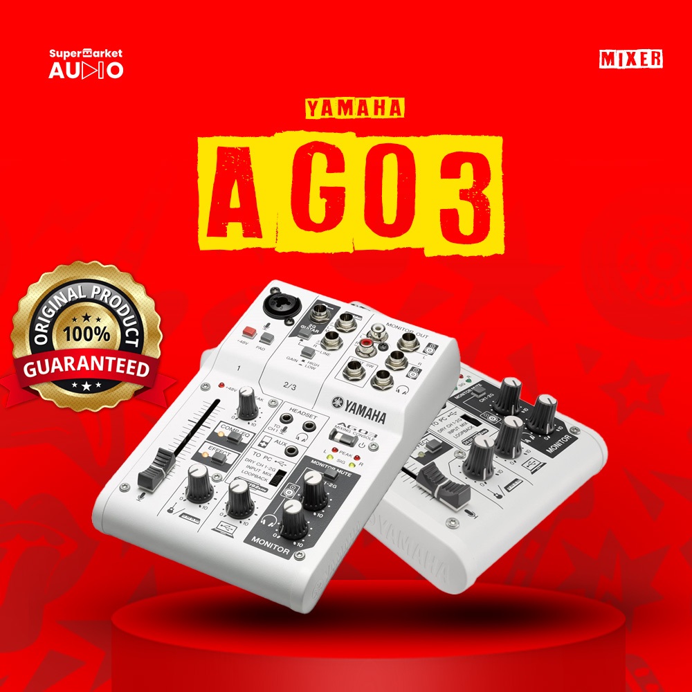 Yamaha AG03 AG 03 Mixer 3 Channel USB Audio Interface