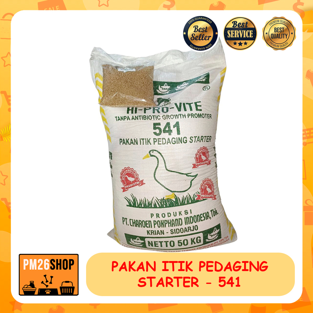 Hi Pro Vite 541 Pakan Itik Bebek Pedaging Starter 1kg