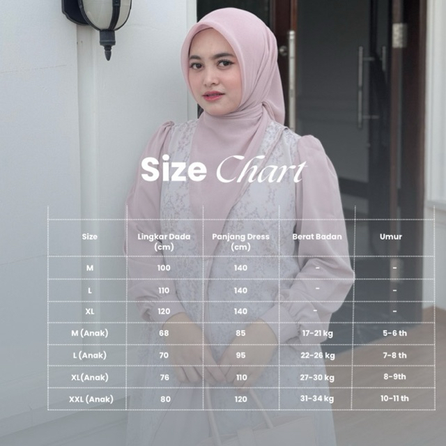 NNfashion Khansa Dress Couple Anak Gamis Muslimah-1