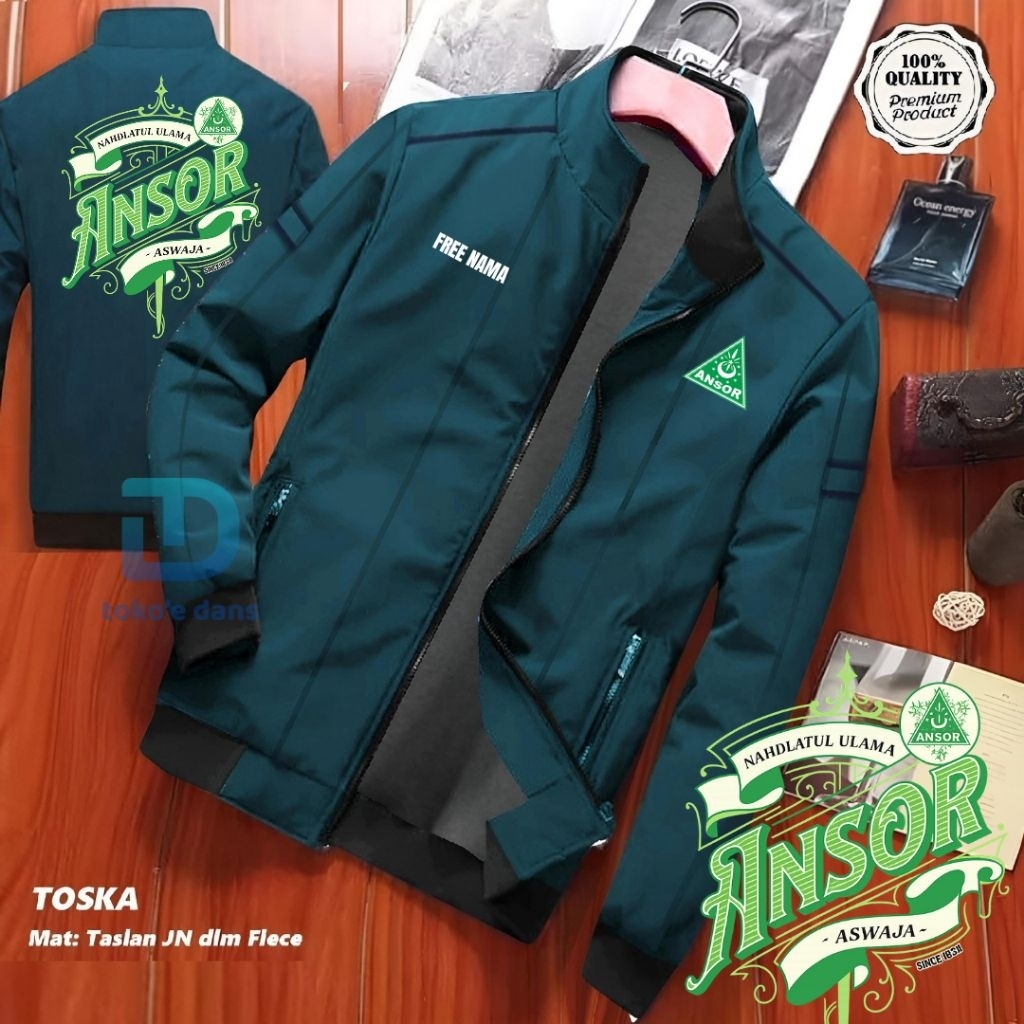 JAKET GP ANSOR FREE NAMA NU NAHDLATUL ULAMA SABLON OUTDOOR WATERPROOF TERBARU