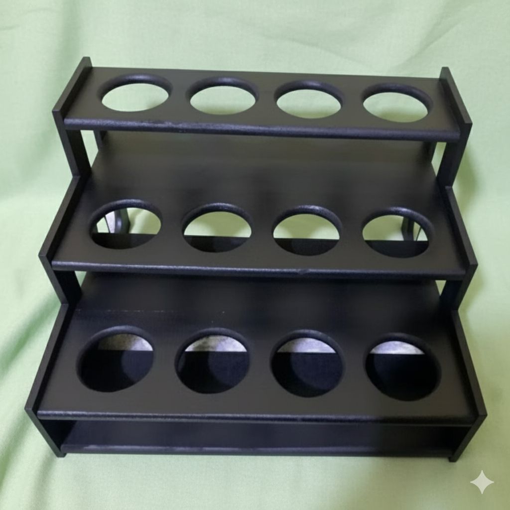 Rak Botol Bertingkat Kayu Jati Unik