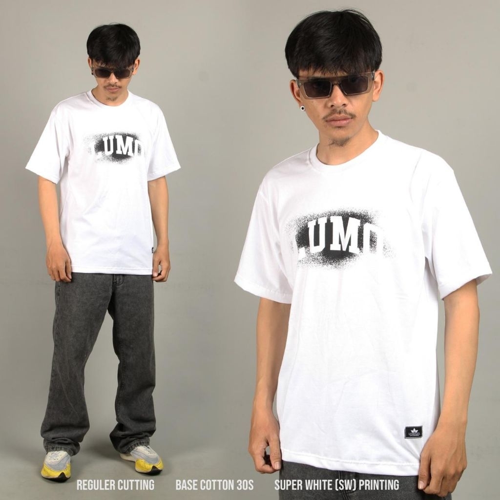 LUMO.LTD TERBARU "KS-LUMO GRAIN -WH" KAOS TSHIRT HOOPS BANJARMASIN