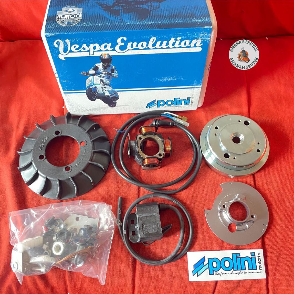 Pengapian set polini utk vespa smallframe pts dkk CONE 20