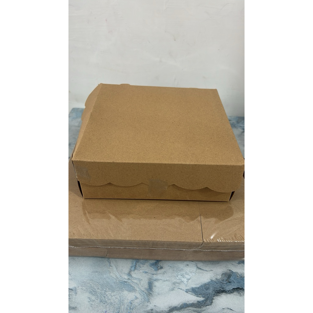 (50pcs) snack box craft 20x20x7 CM, kotak makan craft non laminasi