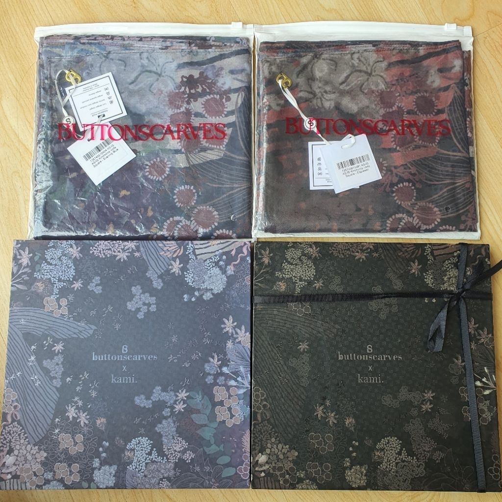 READY STOCK Buttonscarves x Kami Idea Kimmonia Espresso Black Hitam New Kamiidea Sale Bukan Preloved