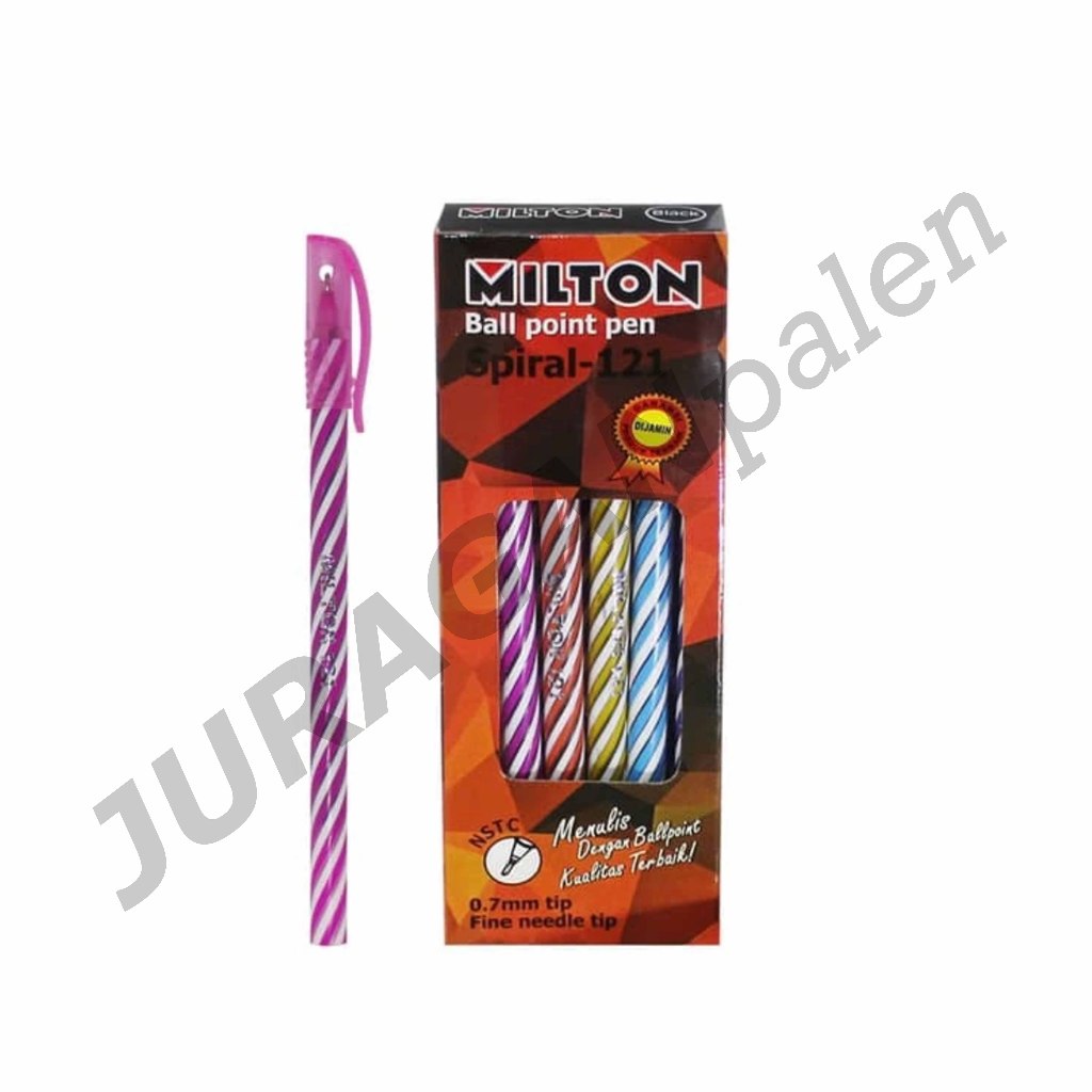 Ballpoint / Puplen / Bolpen (12pcs) Murah Lilin Ulir Milton 121