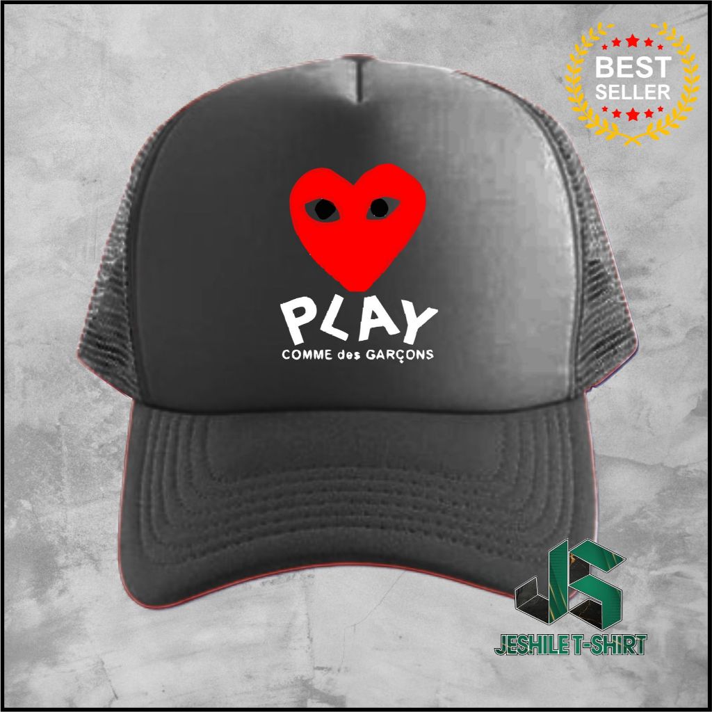 Topi Jaring Topi Trucker logo CDG Play Dewasa Pria Wanita premium high quality best seller