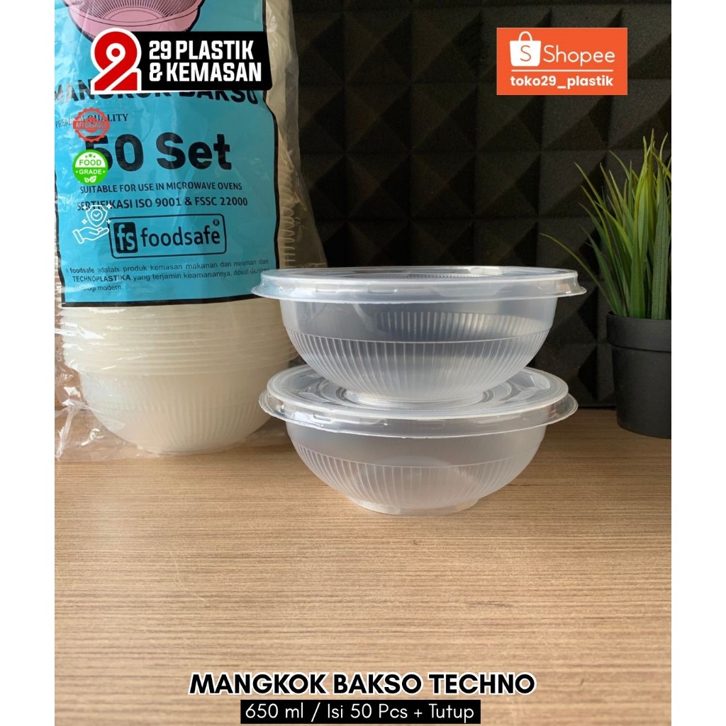 Mangkok Bakso Plastik 650ml technoplastika