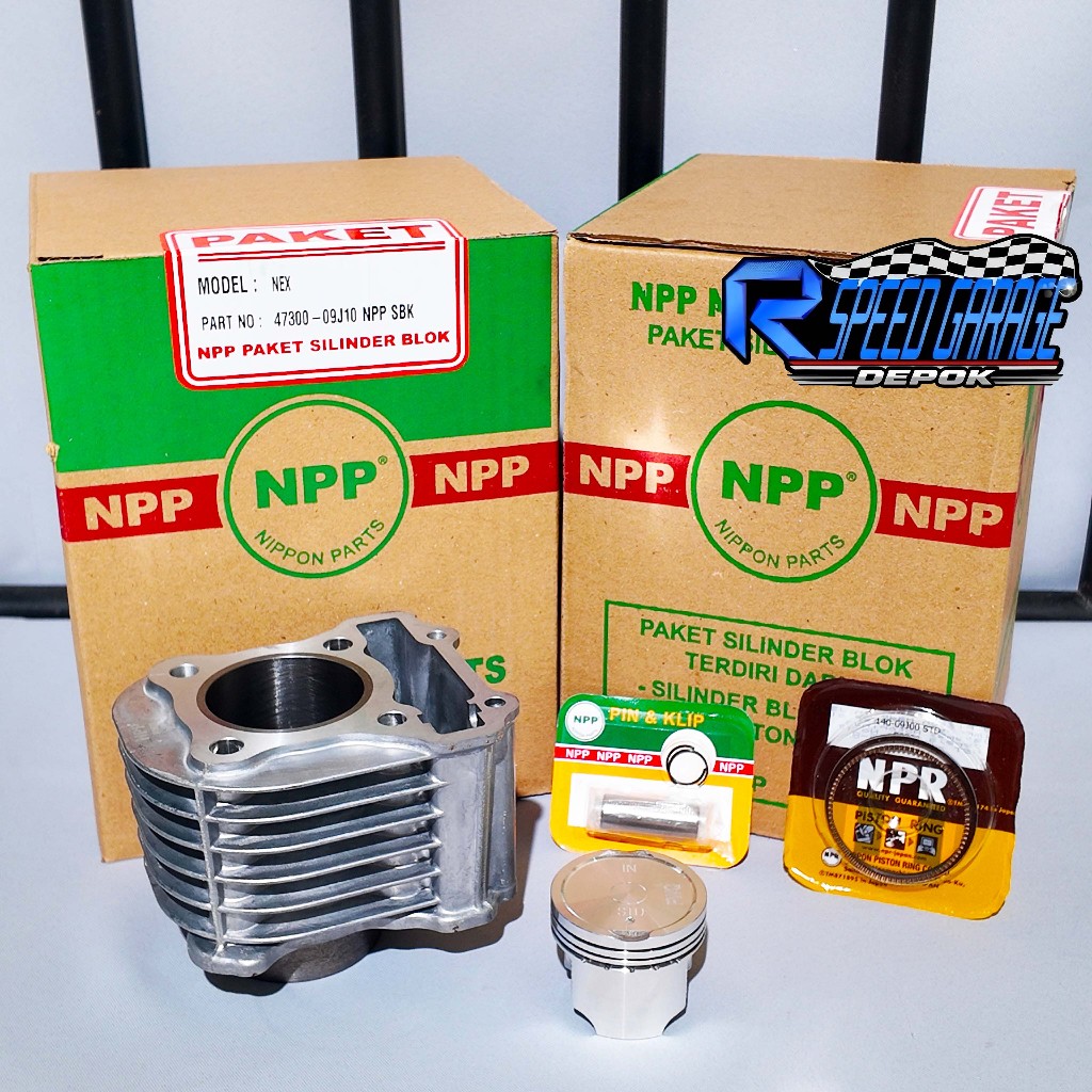 SILINDER BLOK + PISTON KIT NPP SUZUKI NEX CARBU ADDRESS