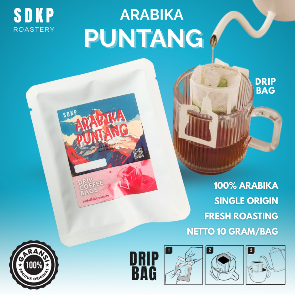 Kopi Arabika Puntang - Drip Bag Sachet - Fresh Roast - Single Origin