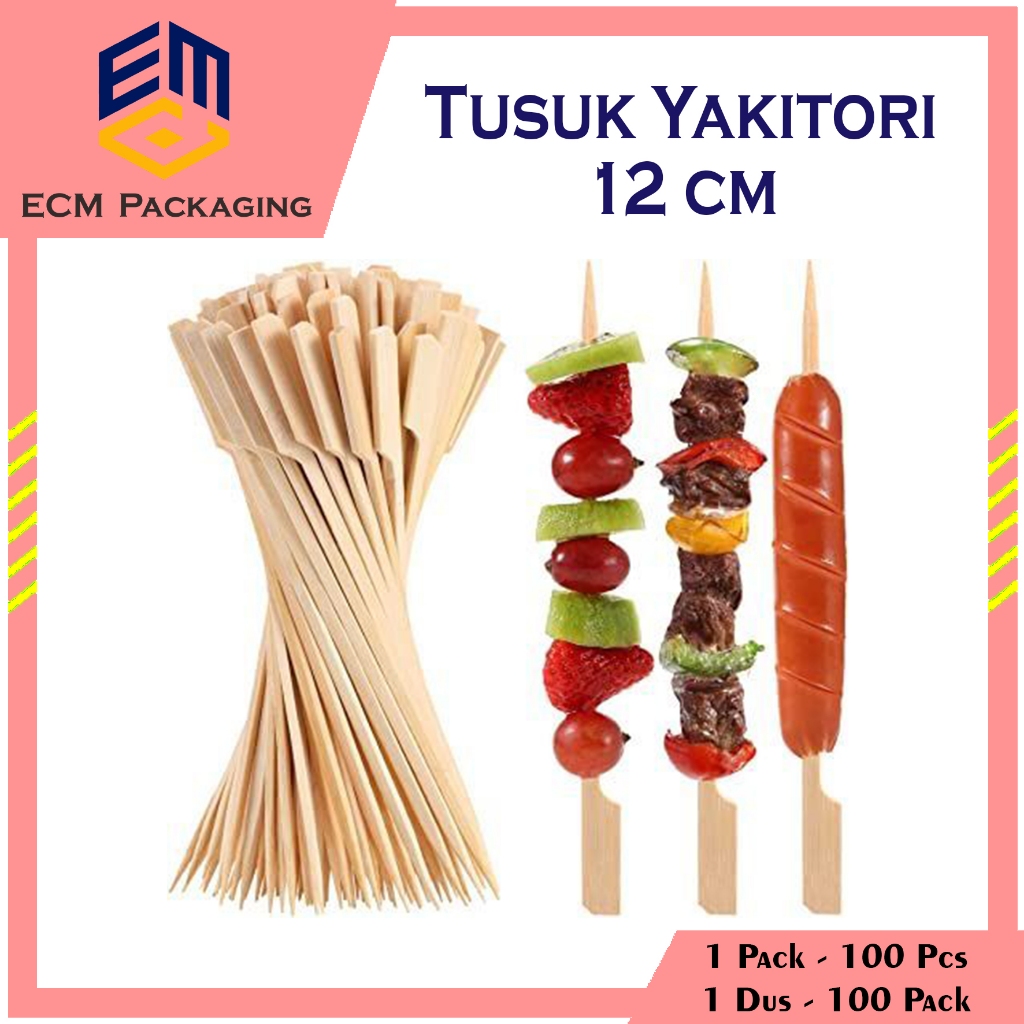 100pcs TUSUK SATE YAKITORI 12CM | TUSUK SATE JEPANG | TUSUK BAMBU JEPANG