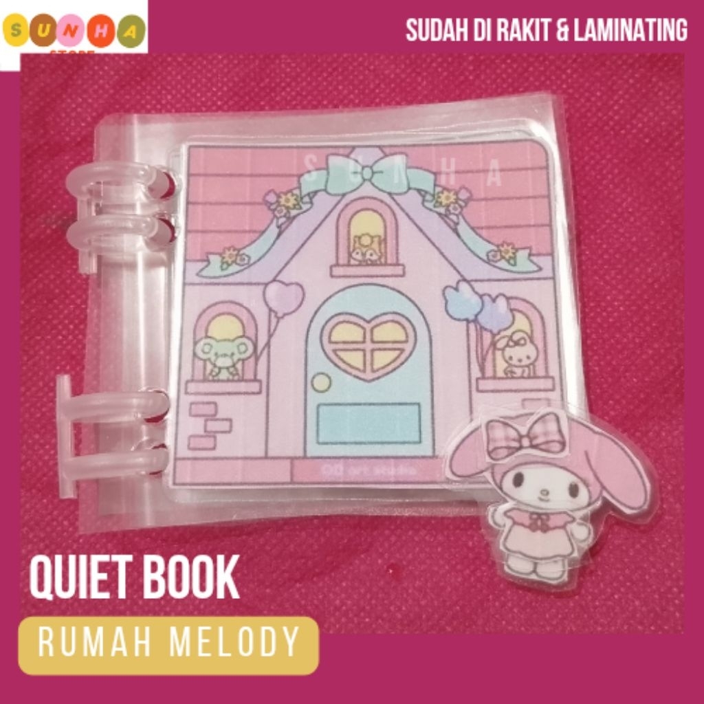 Quiet Book rumah melody / paper doll book rumah melody / paper doll house rumah melody
