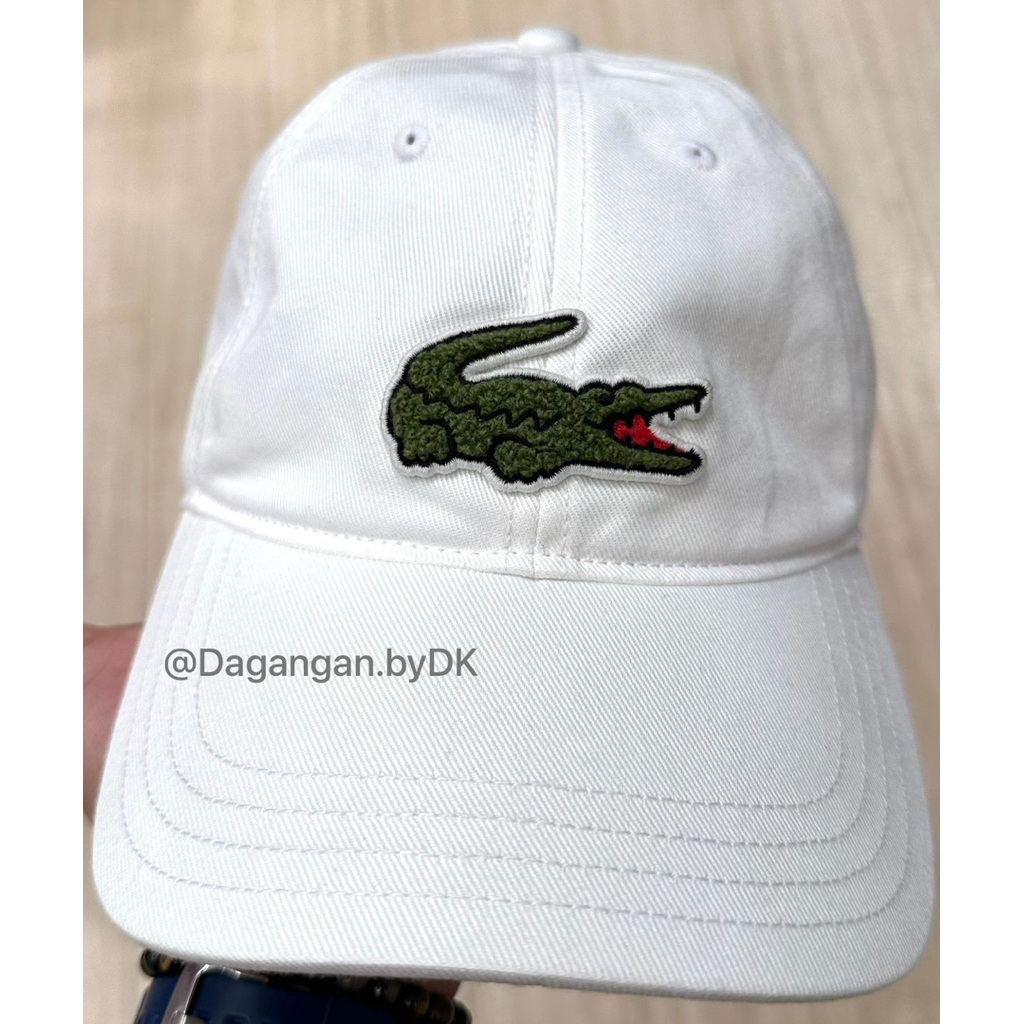 Topi Lacoste Cap 3D Logo Original 100% Full White (Limited)
