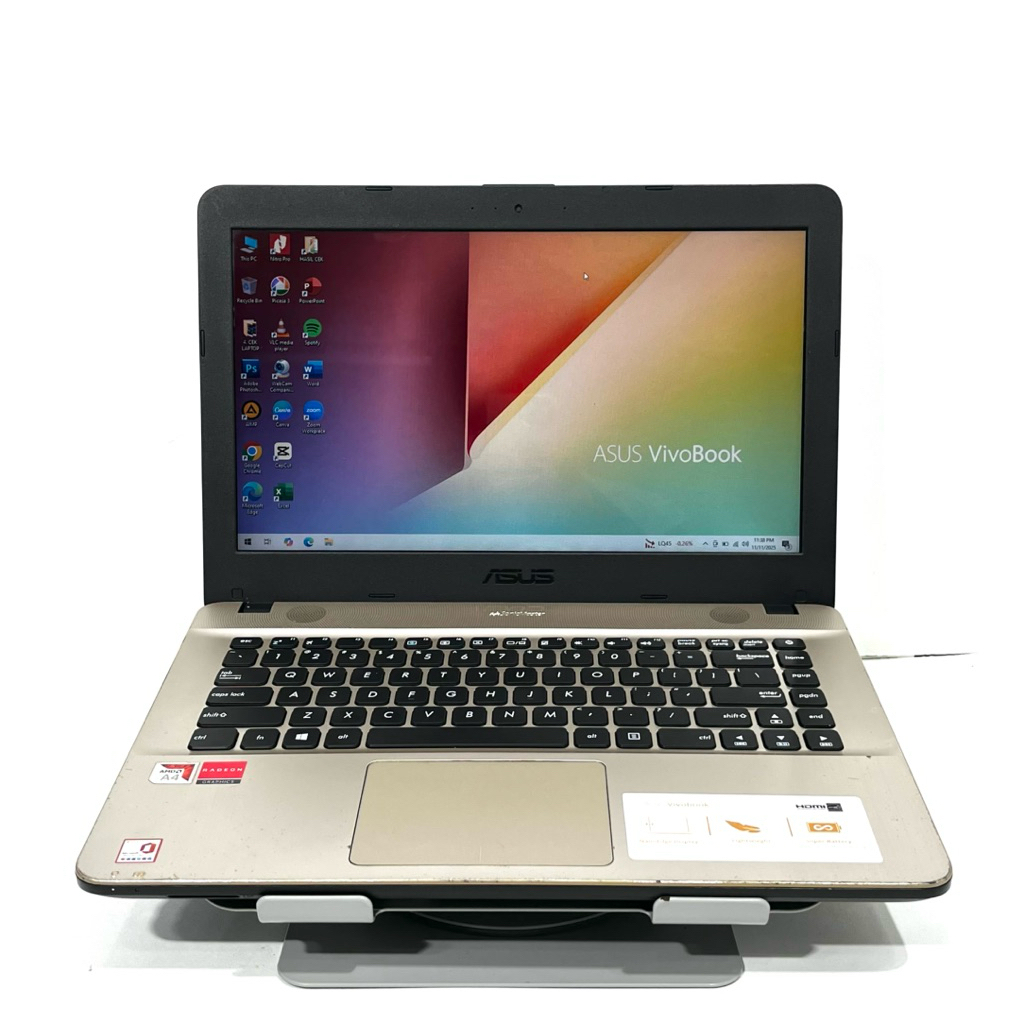 Laptop Second ASUS VIVOBOOK X441BA - AMD A4-9125 4COMPUTER CORE 2C 2G 14-Inch RAM 8GB SSD 256GB HDD 