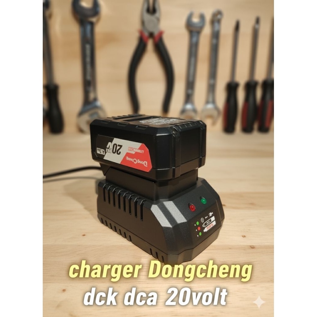 Charger Dongcheng Dca Dck 20v 2A / Charger baterai cordless dongcheng dck dca