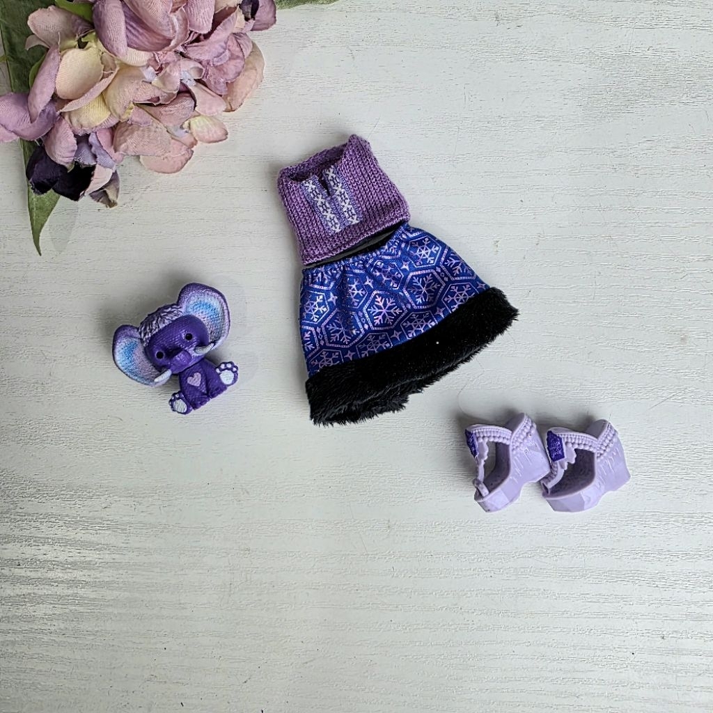 Baju Monster High / MH  doll Abbey Bominable  purple blue set