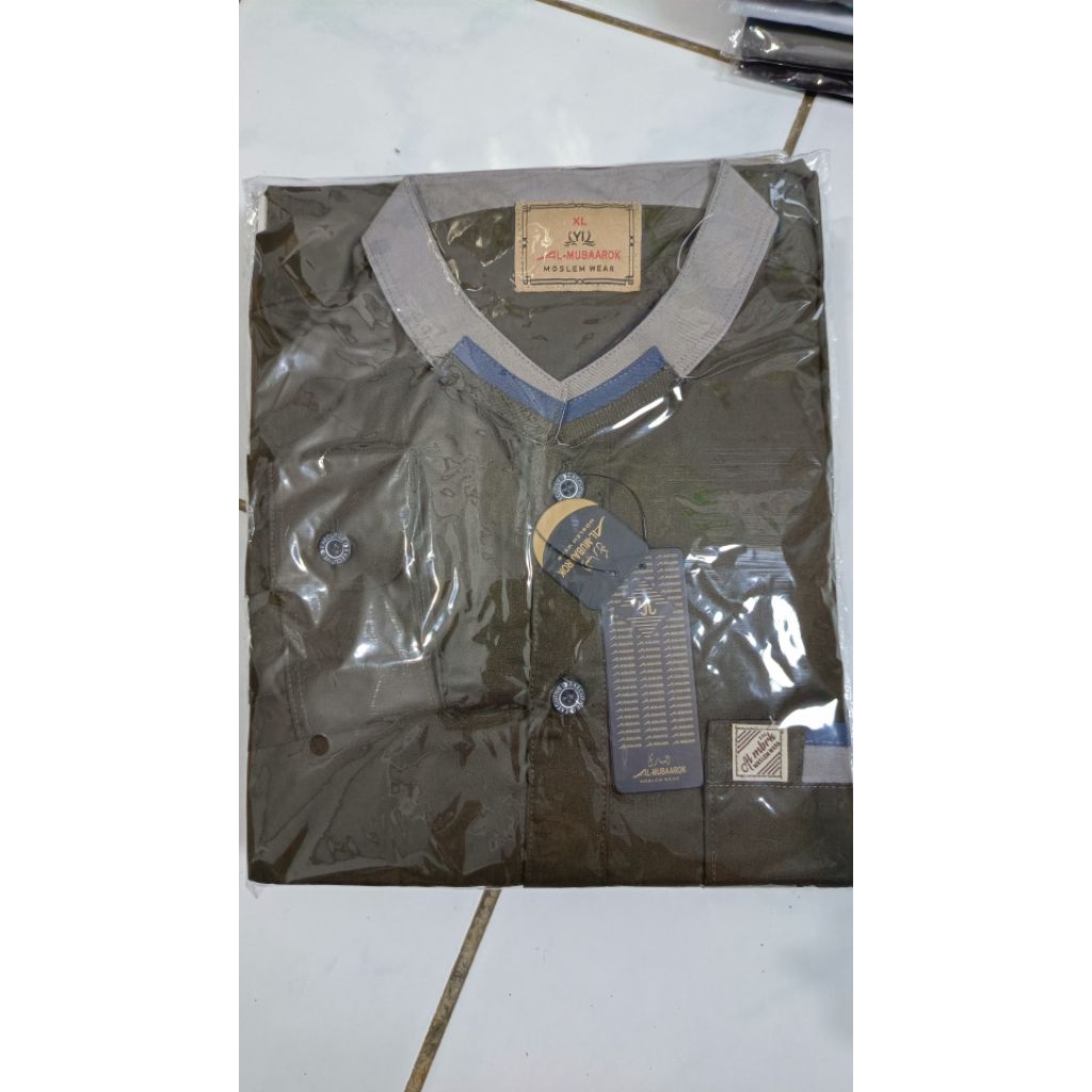 Kemeja Koko (Kemko) Pria Lengan Panjang | Bahan Toyobo Premium | Hijau