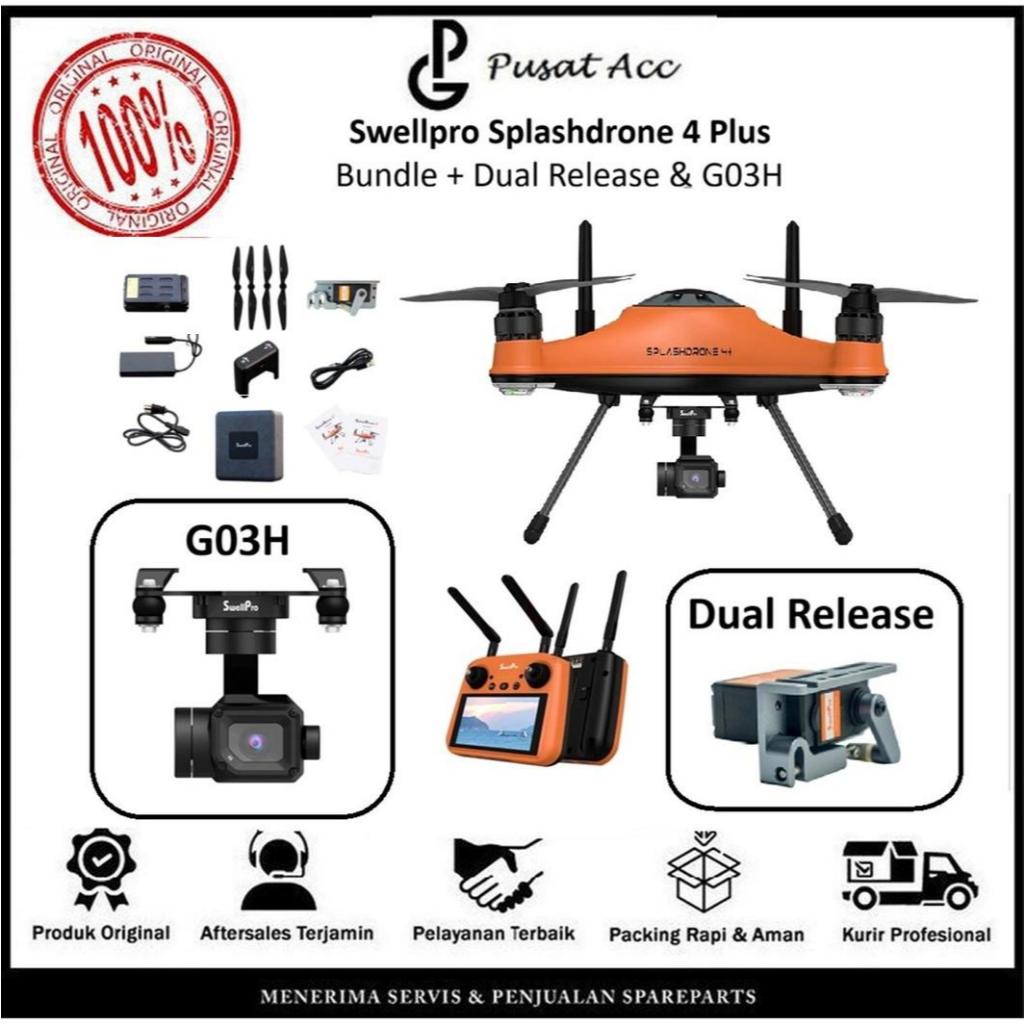 Swellpro SplashDrone 4+ Drone Kit dengan G03H Gimbal Kamera dan Dual Release - Bundle & G03H Untuk O