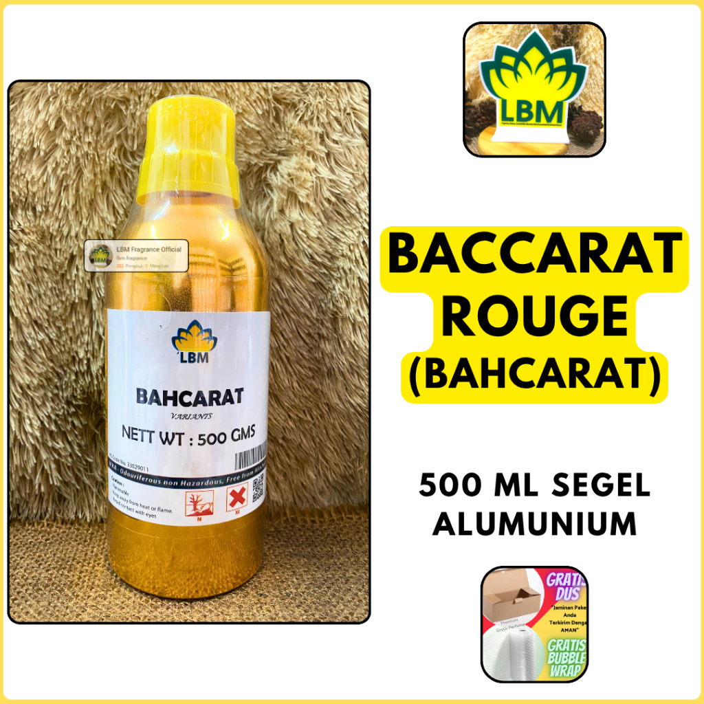 Bibit Parfum BACCARAT ROUGE ( 500 ML SEGEL Alumunium ) LBM Fragrance