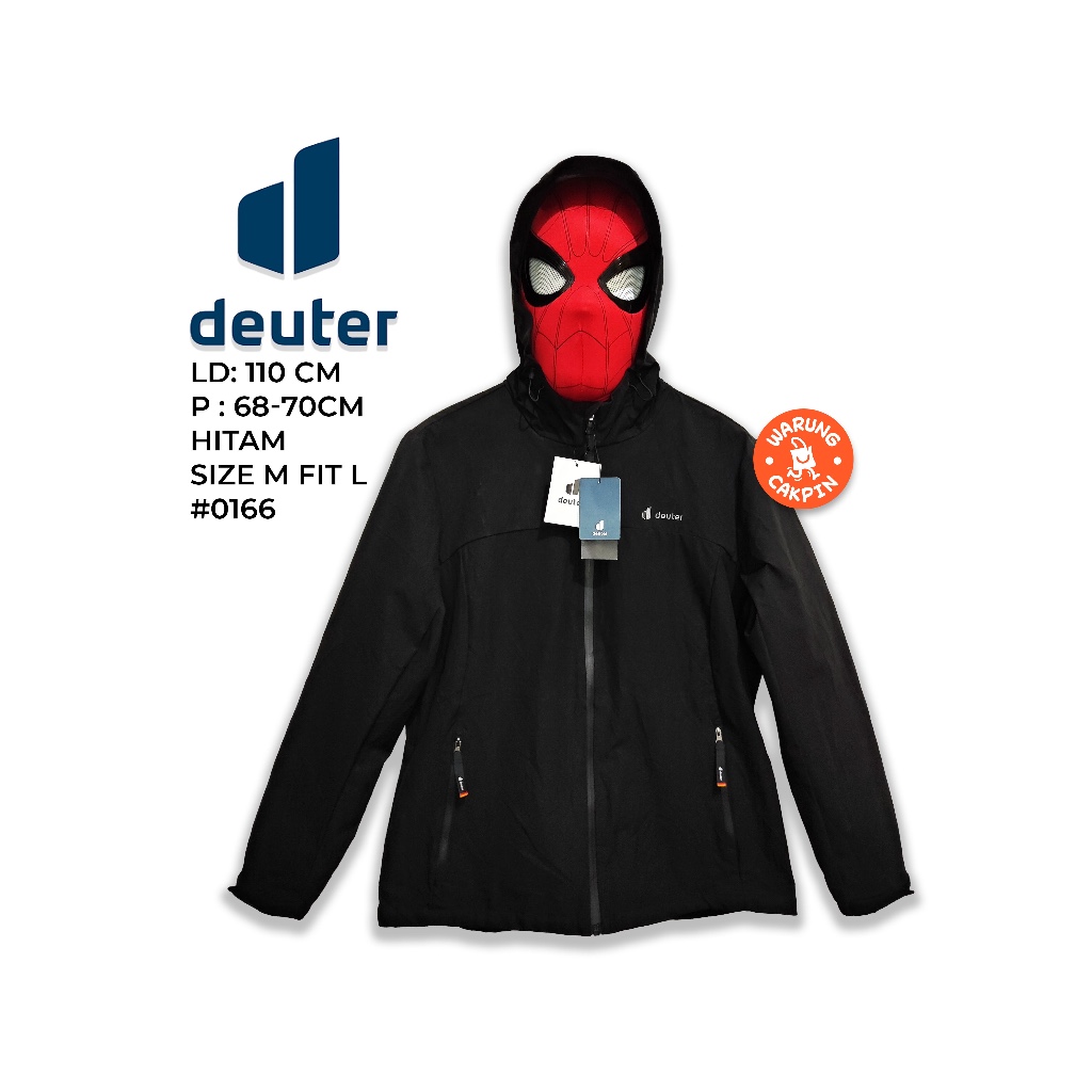 DEUTER BNWT daun talas anti air Jaket outdoor pria wanita size M fit L