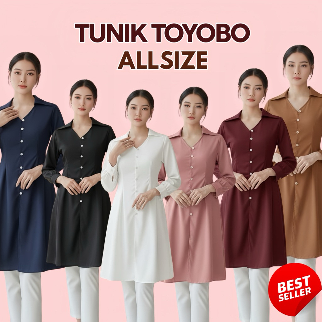 TUNIK KATUN TOYOBO TUNIK KEKINIAN TUNIK KONDANGAN KEKINIAN