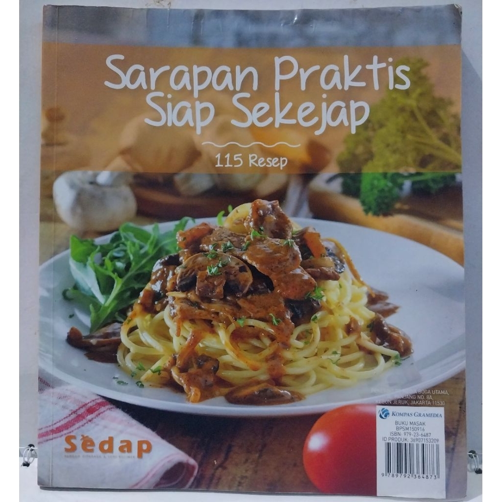 Buku Resep Masakan Sarapan Praktis Siap Sekejap 115 Resep dari majalah Sedap