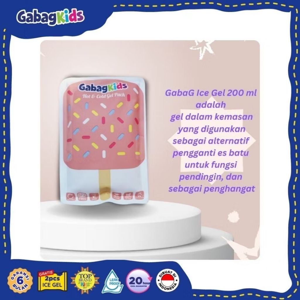 Ice gel pack kecil 200 gram pendingin asi cooler gel botol asip jel pendingin minuman udara ruangan