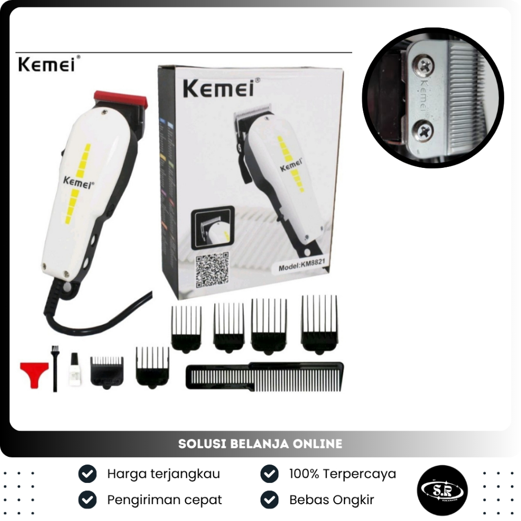 alat cukur rambut kemei / mesin potong rambut / alat potong rambut km-8821