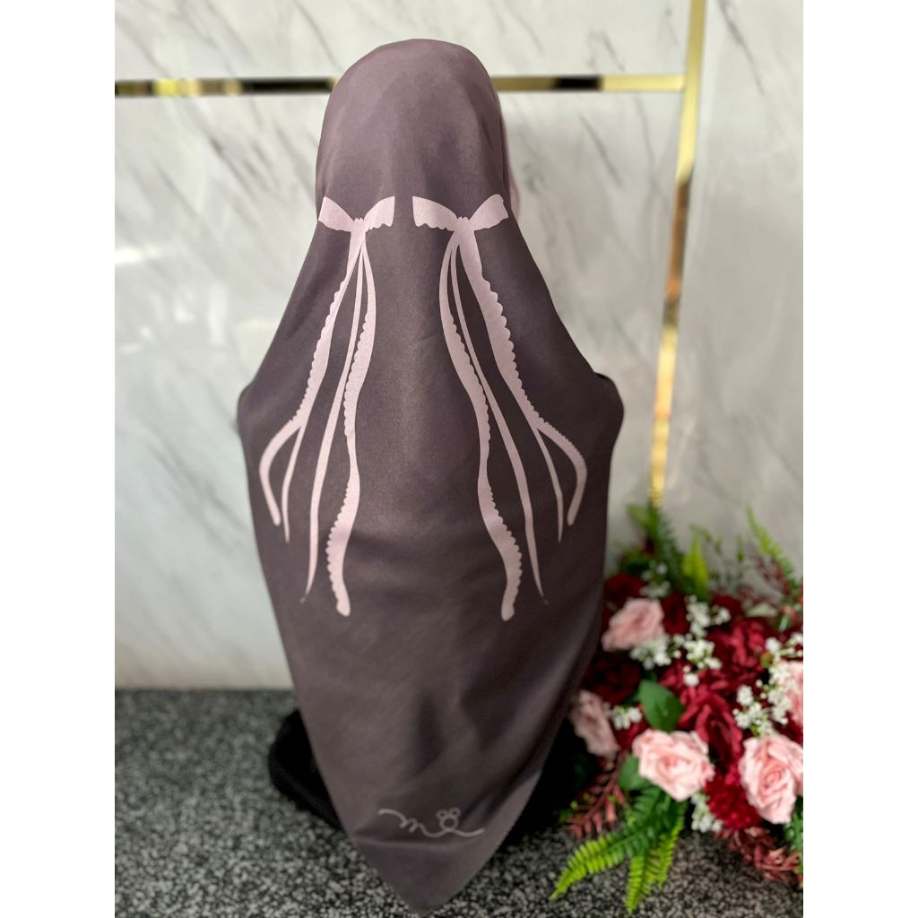 HIJAB SEGI EMPAT MOTIF PITA TWIN RIBBON HIJAB SEGIEMPAT RIBBON GRADASI OMBRE HIJAB VIRAL