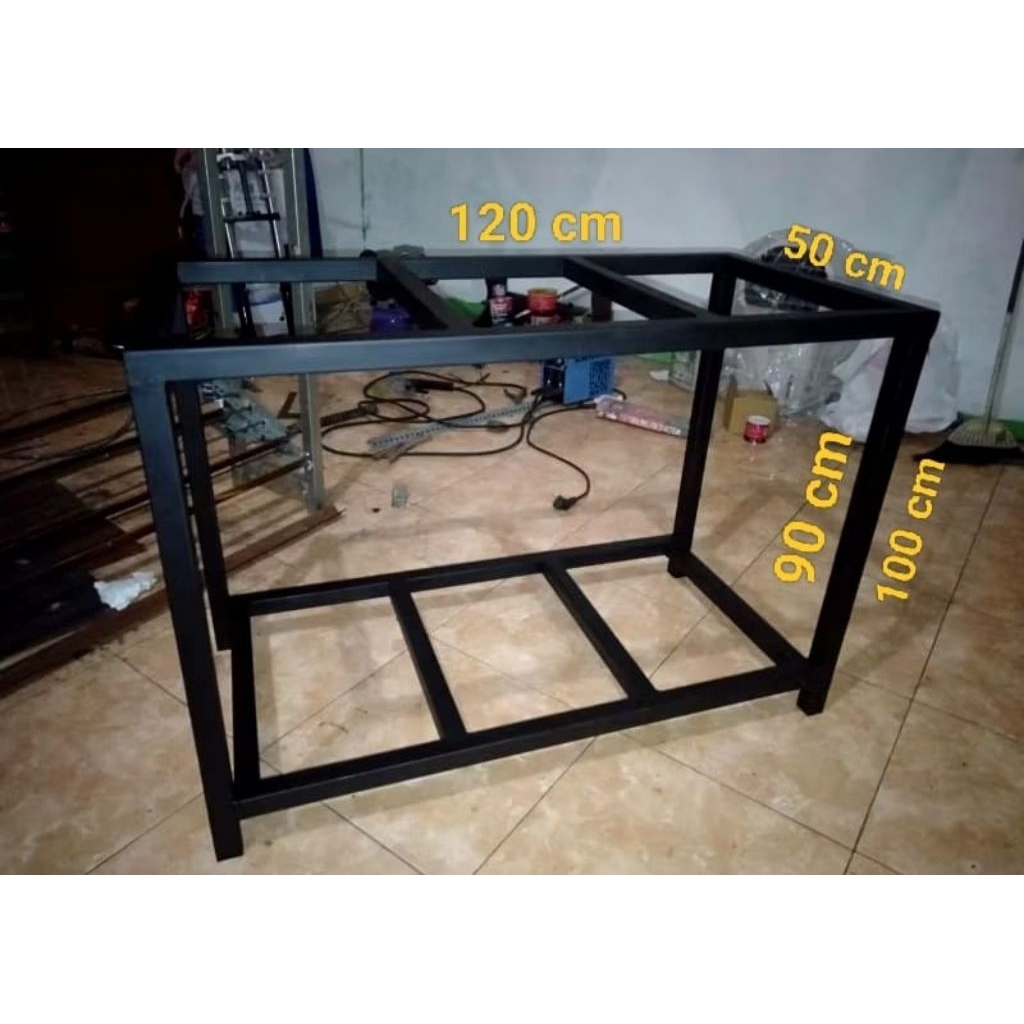 meja aquarium besi hollow 120 x 50 x 100 cm