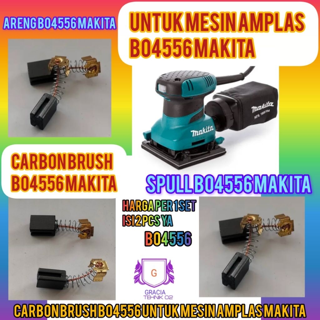 CARBON BRUSH BO 4556  FOR MESIN AMPLAS MAKITA BO 4556 ARENG SPULL BO4556 MAKITA